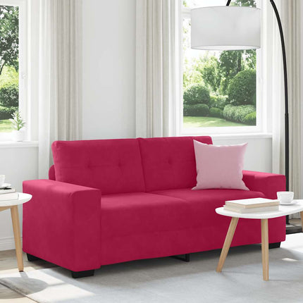 elskovssofa 180x77x82 cm fløjl vinrød
