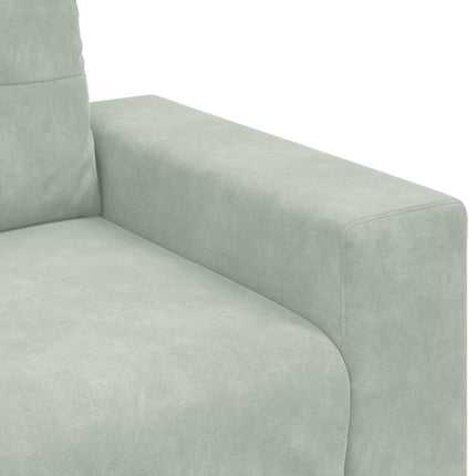 3-personers sofa lysegrå 220x78x80 cm fløjl