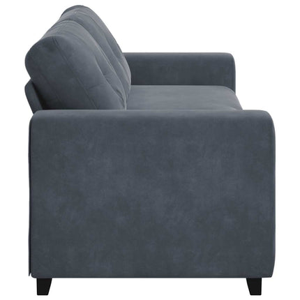 3-personers sofa mørkegrå 220x78x80 cm fløjl