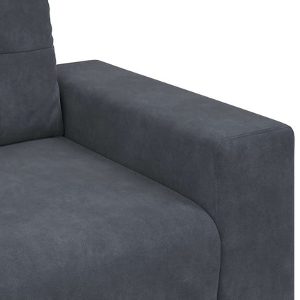 3-personers sofa mørkegrå 220x78x80 cm fløjl