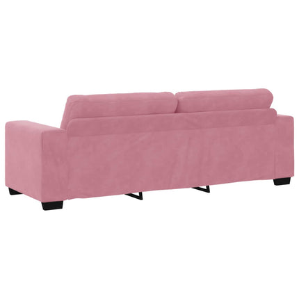 3-personers sofa Lyserød 220 cm Fløjl