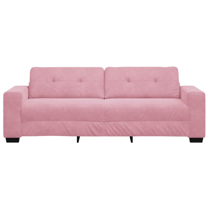 3-personers sofa Lyserød 220 cm Fløjl