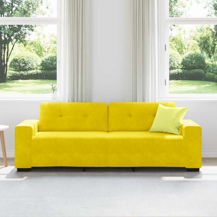 3-personers sofa Gul 220 cm Fløjl