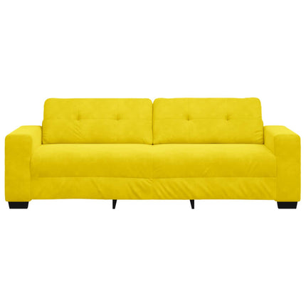3-personers sofa Gul 220 cm Fløjl