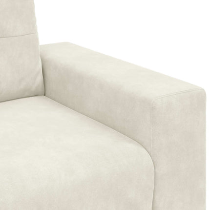 3-personers sofa Creme 220 cm Fløjl