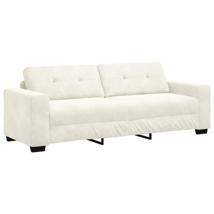 3-personers sofa Creme 220 cm Fløjl