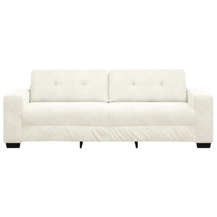 3-personers sofa Creme 220 cm Fløjl