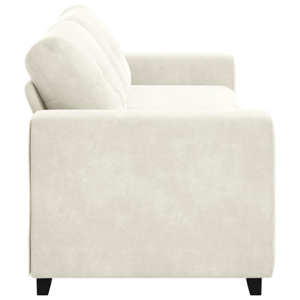 3-personers sofa Creme 220 cm Fløjl