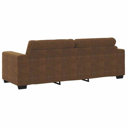 3-personers sofa Brun 220 cm Faux Suede Læder
