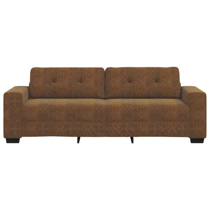 3-personers sofa Brun 220 cm Faux Suede Læder