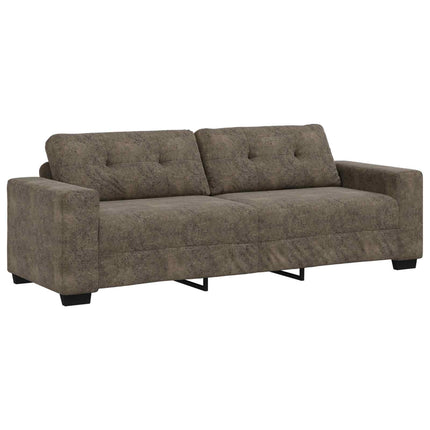 3-personers sofa Mørkegrå 220 cm Faux Suede Læder