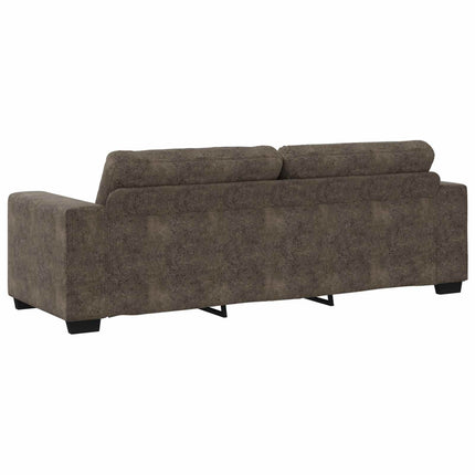 3-personers sofa Mørkegrå 220 cm Faux Suede Læder