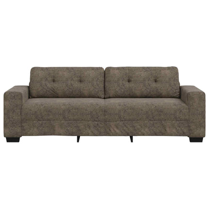3-personers sofa Mørkegrå 220 cm Faux Suede Læder
