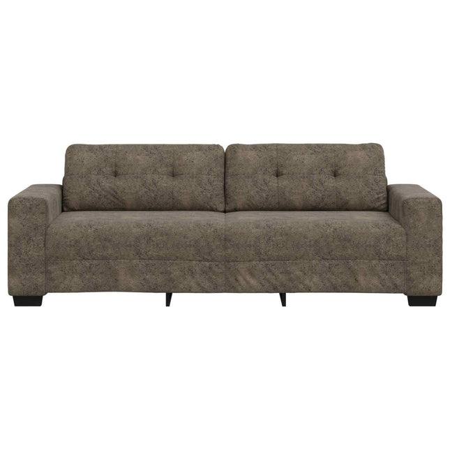 3-personers sofa Mørkegrå 220 cm Faux Suede Læder