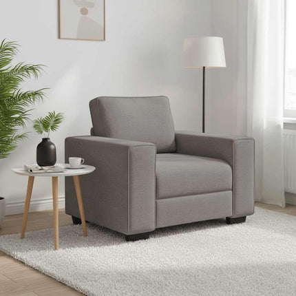 lænestol 100x77x82 cm stof gråbrun