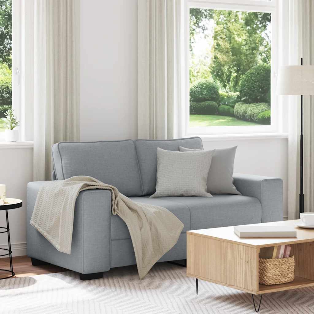 2-personers sofa i stof - 160×77��82 cm, lysegrå