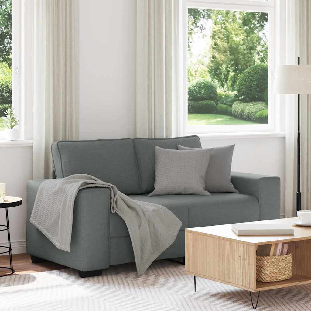 vidaXL 2-personers sofa 160x77x82 cm stof mørkegrå