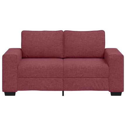 2-personers sofa 160x77x82 cm stof vinrød
