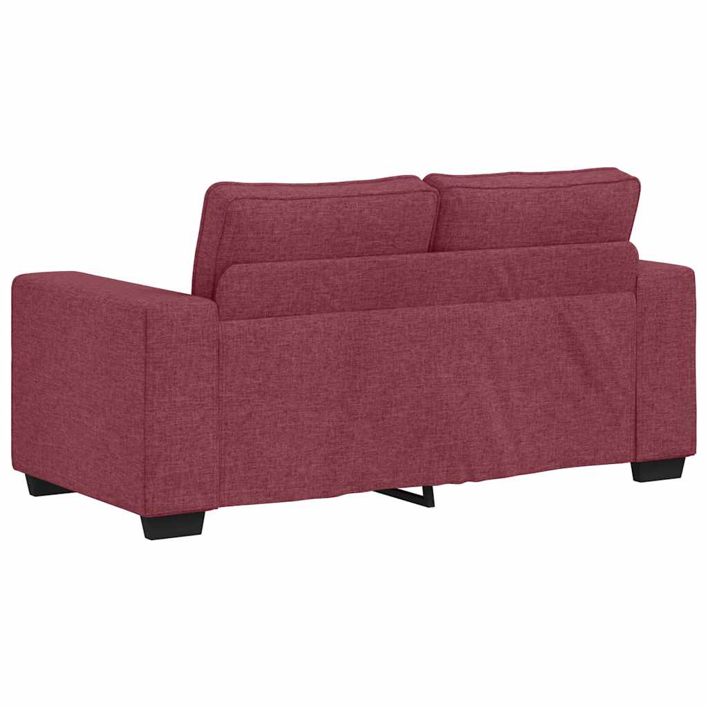 2-personers sofa 120 cm stof vinrød