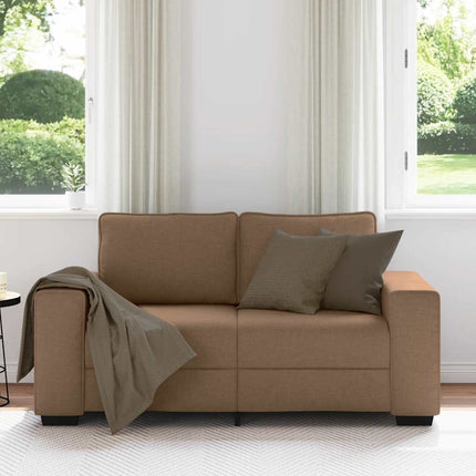 2-personers sofa 160x77x82 cm stof brun
