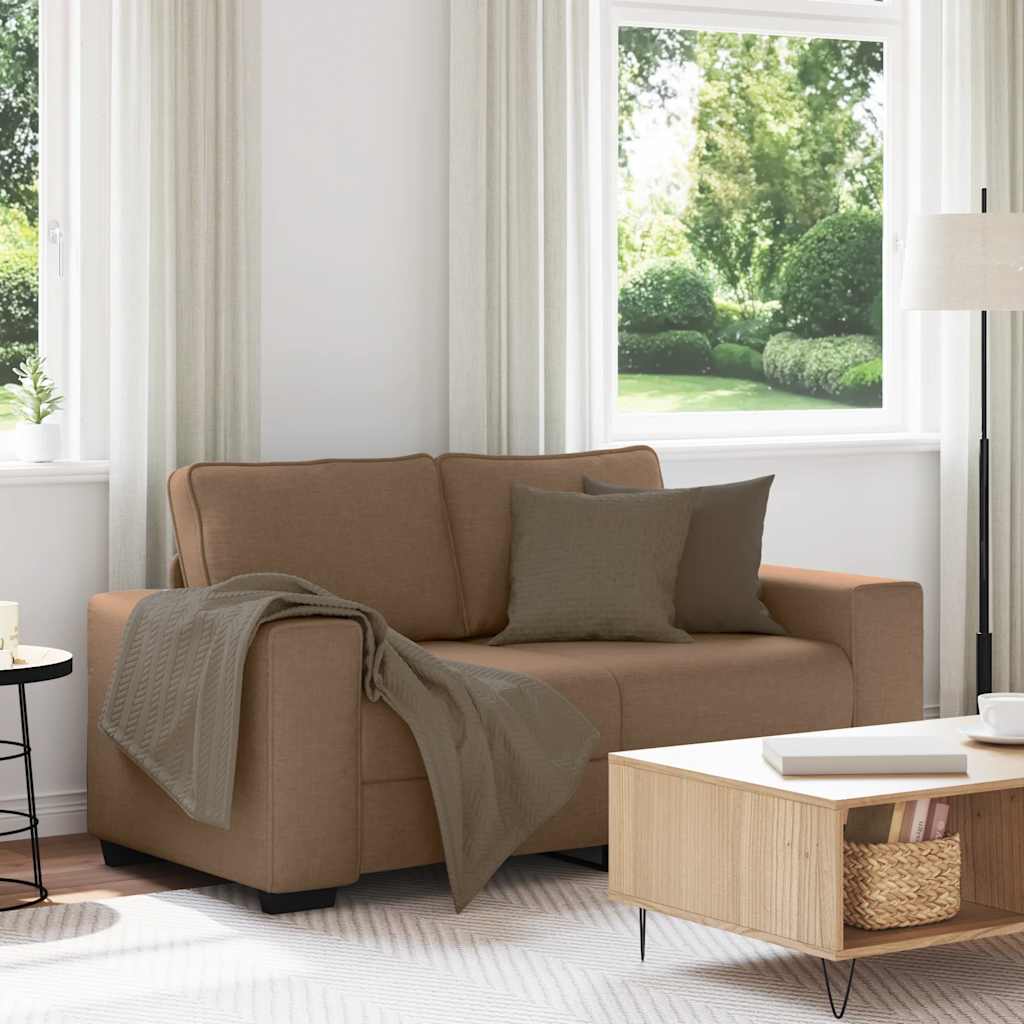 2-personers sofa 160x77x82 cm stof brun