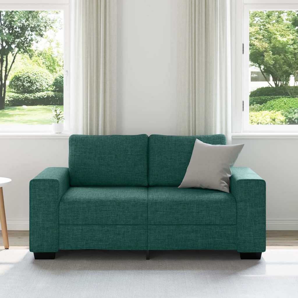 2-personers sofa 120 cm stof mørkegrøn