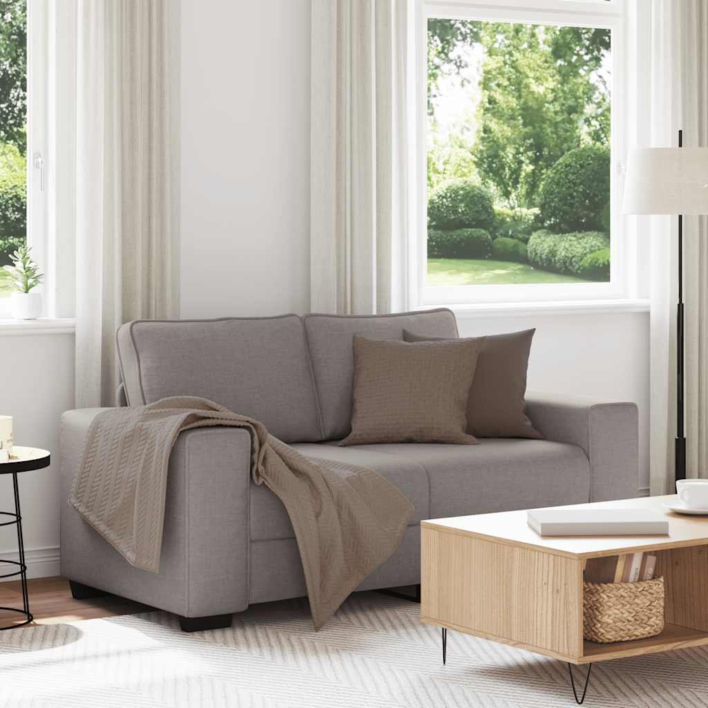 2-personers sofa 160x77x82 cm stof grbrun