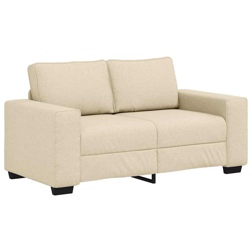 2-personers sofa 120 cm stof cremefarvet