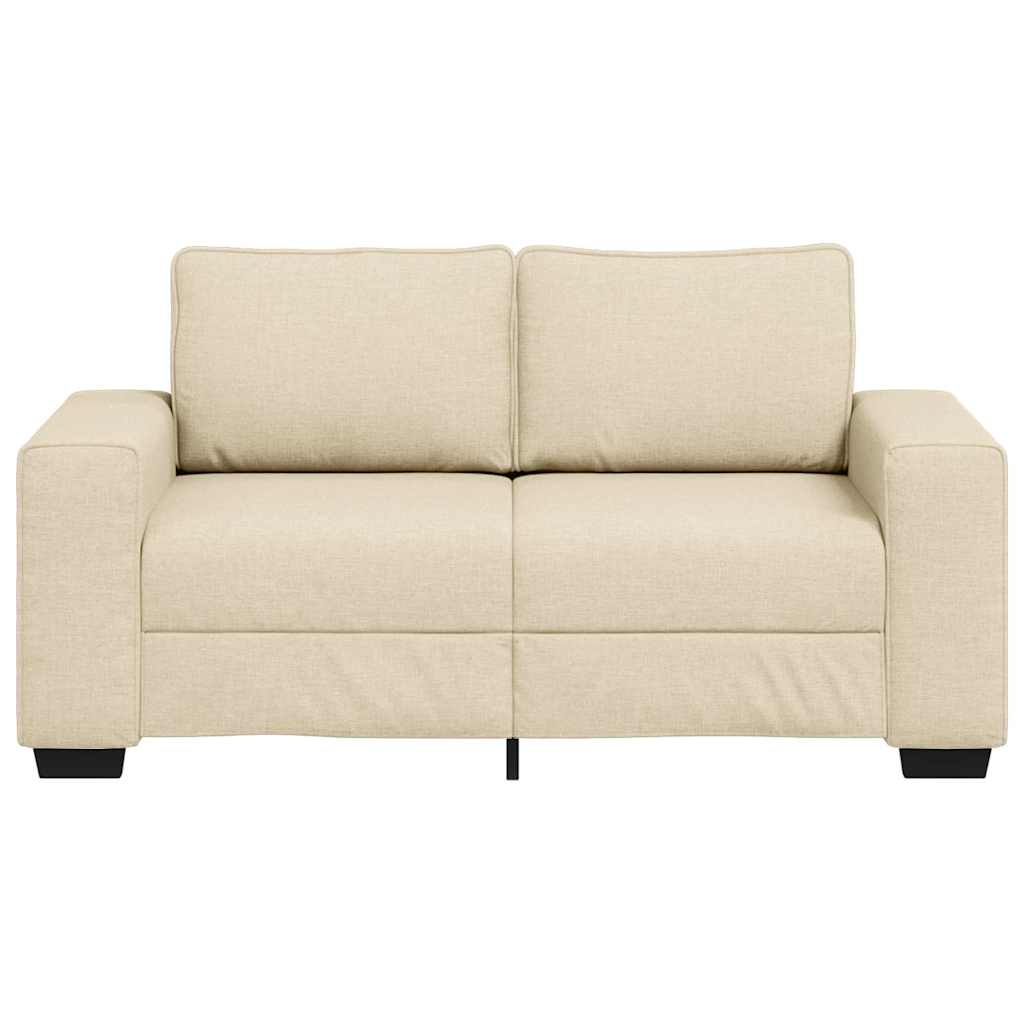 2-personers sofa 120 cm stof cremefarvet
