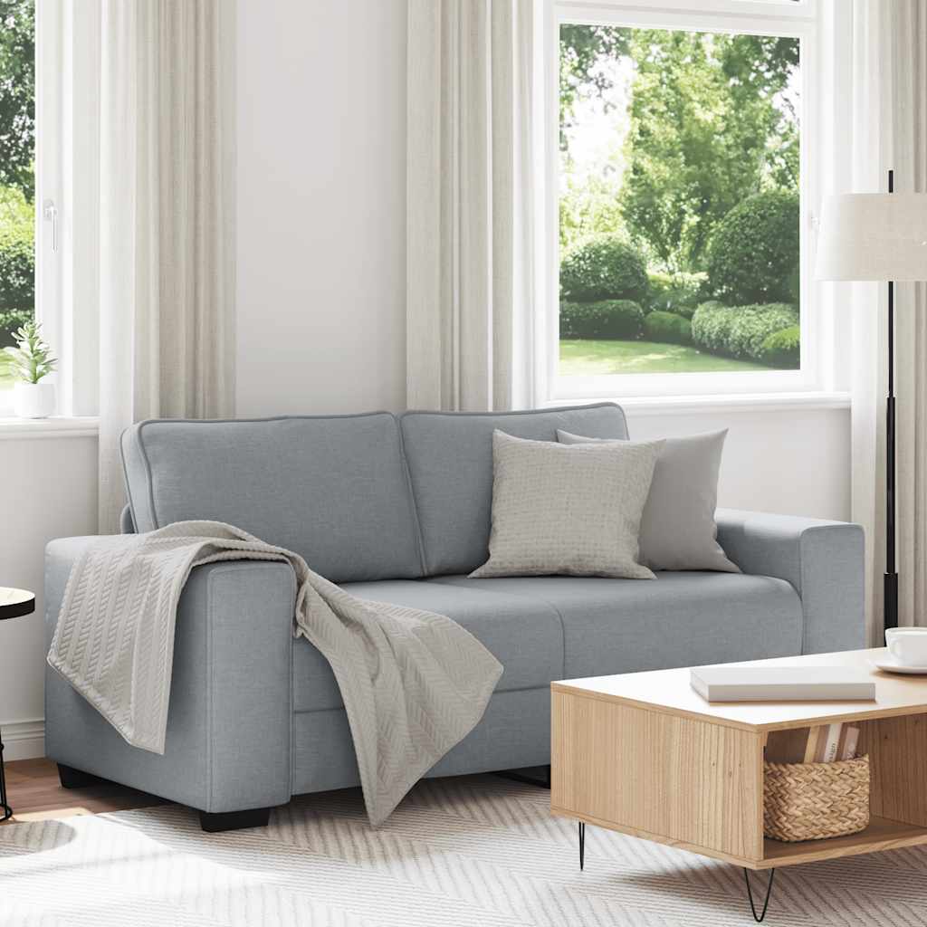 vidaXL 2-personers sofa 180x77x82 cm stof lysegrå