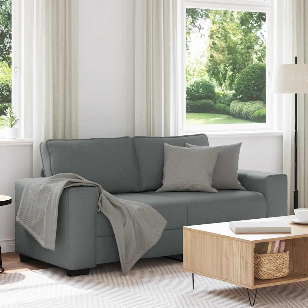 vidaXL 2-personers sofa 180x77x82 cm stof mørkegrå