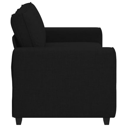2-personers sofa 180x77x82 cm stof sort
