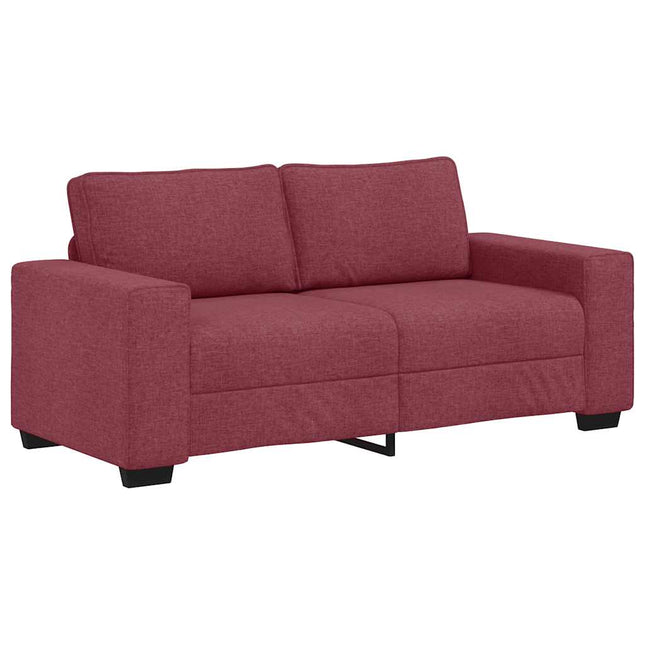 2-personers sofa 180x77x82 cm stof vinrød