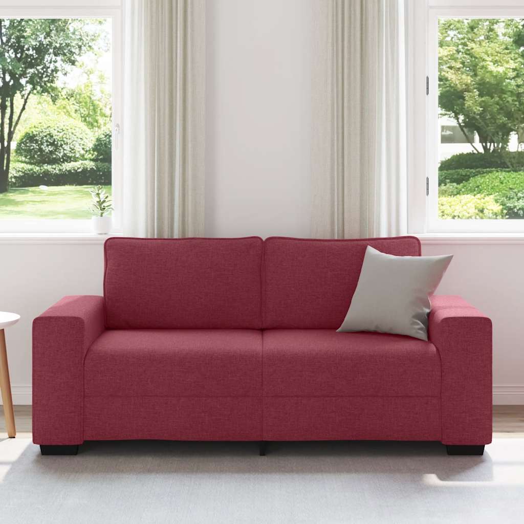 2-personers sofa 140 cm stof vinrød