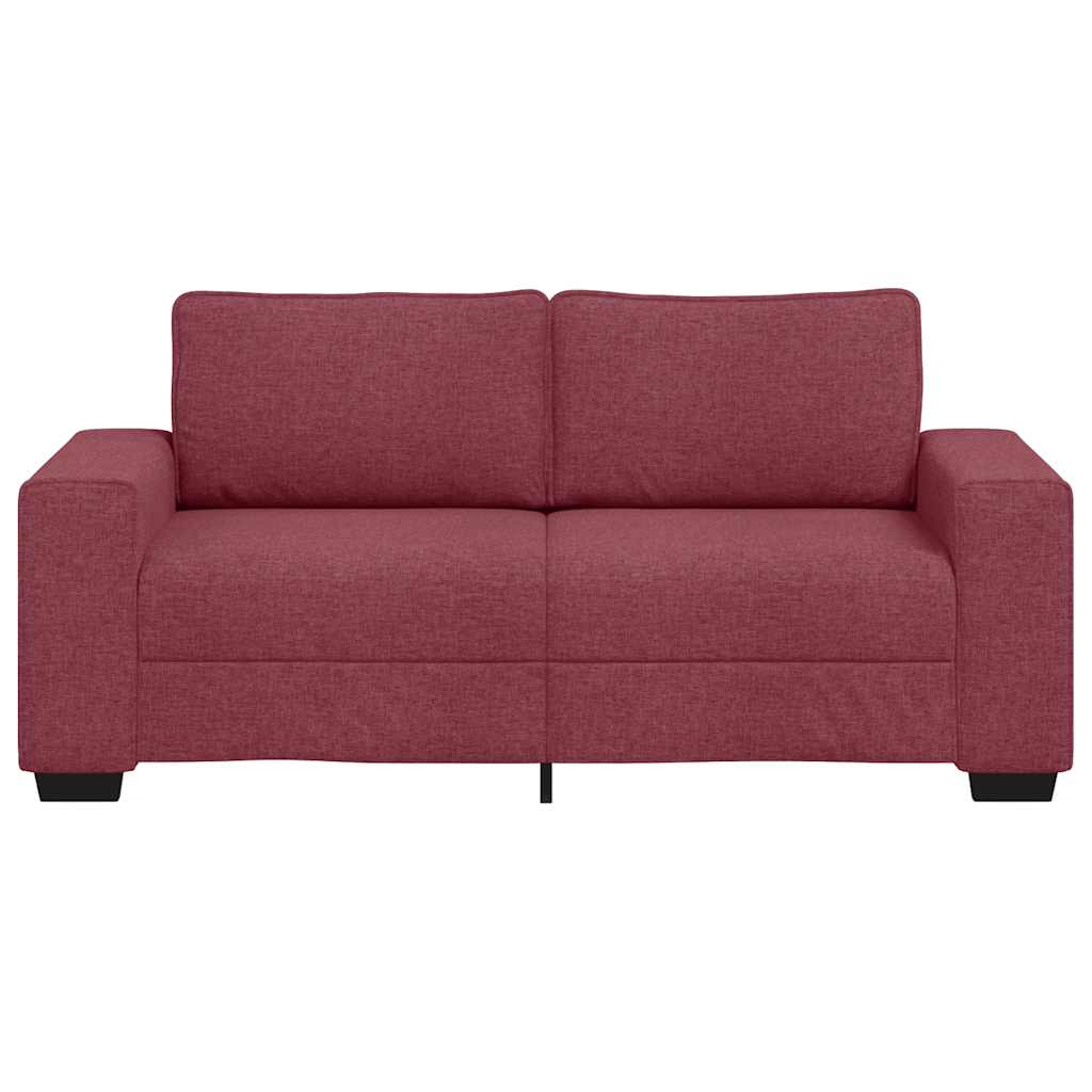 2-personers sofa 140 cm stof vinrød