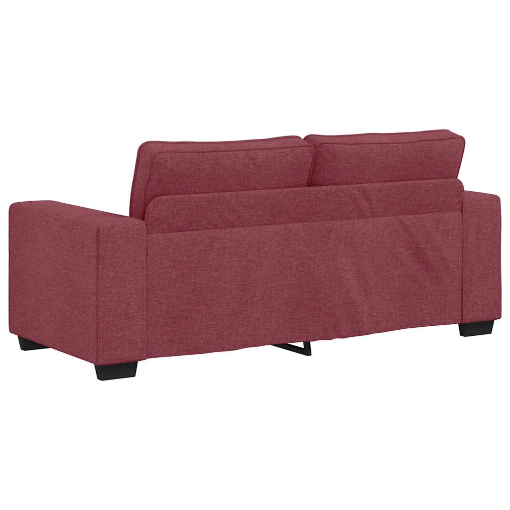 2-personers sofa 140 cm stof vinrød