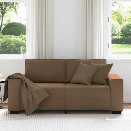 2-personers sofa 180x77x82 cm stof brun