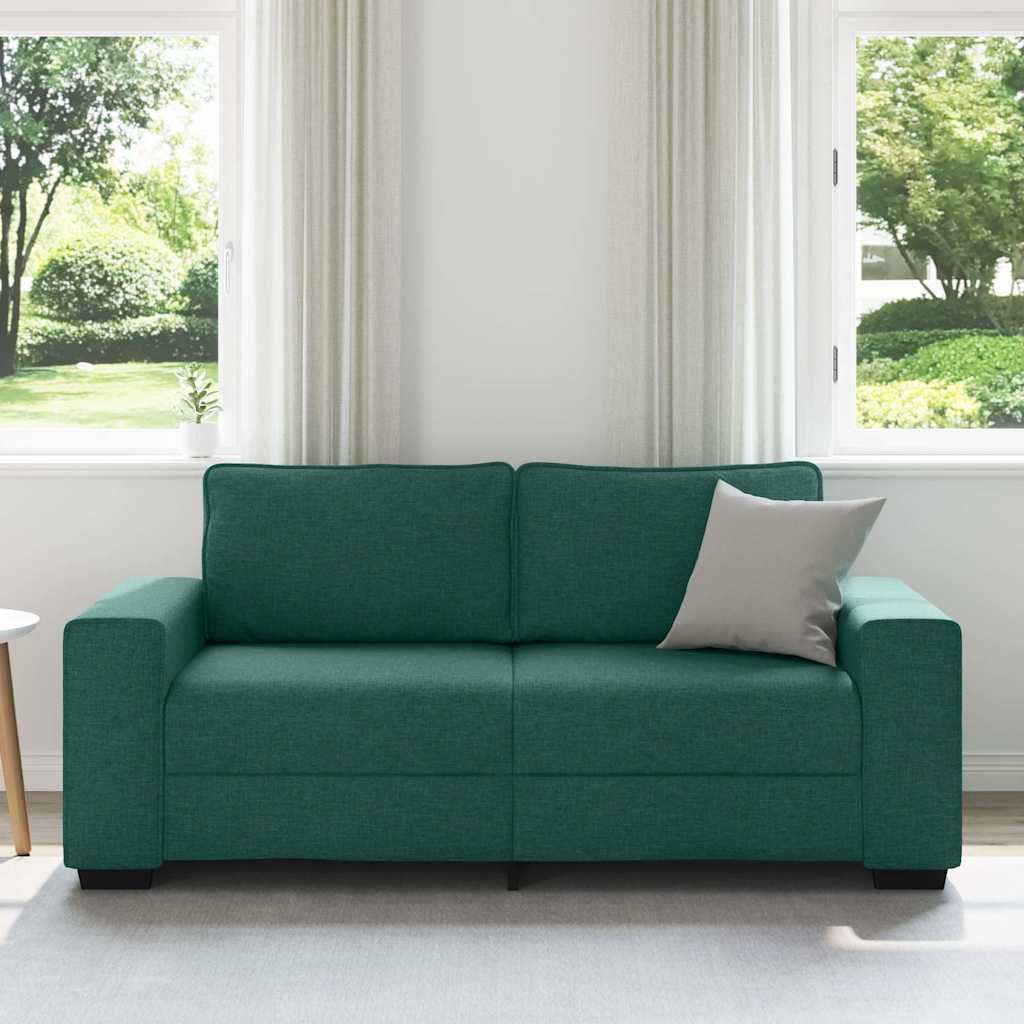 2-personers sofa 140 cm stof mørkegrøn