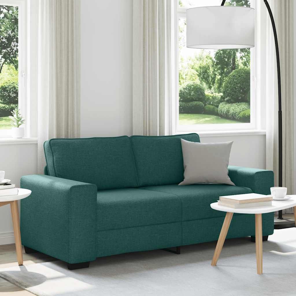 2-personers sofa 140 cm stof mørkegrøn