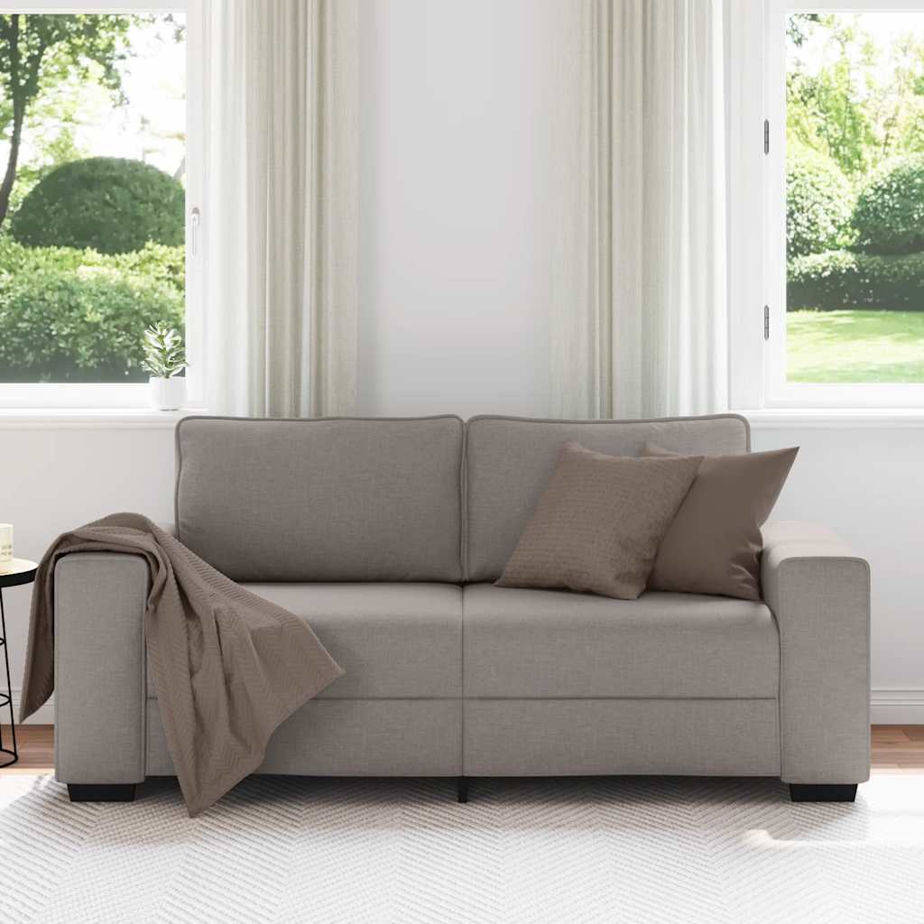 2-personers sofa 140 cm stof gråbrun