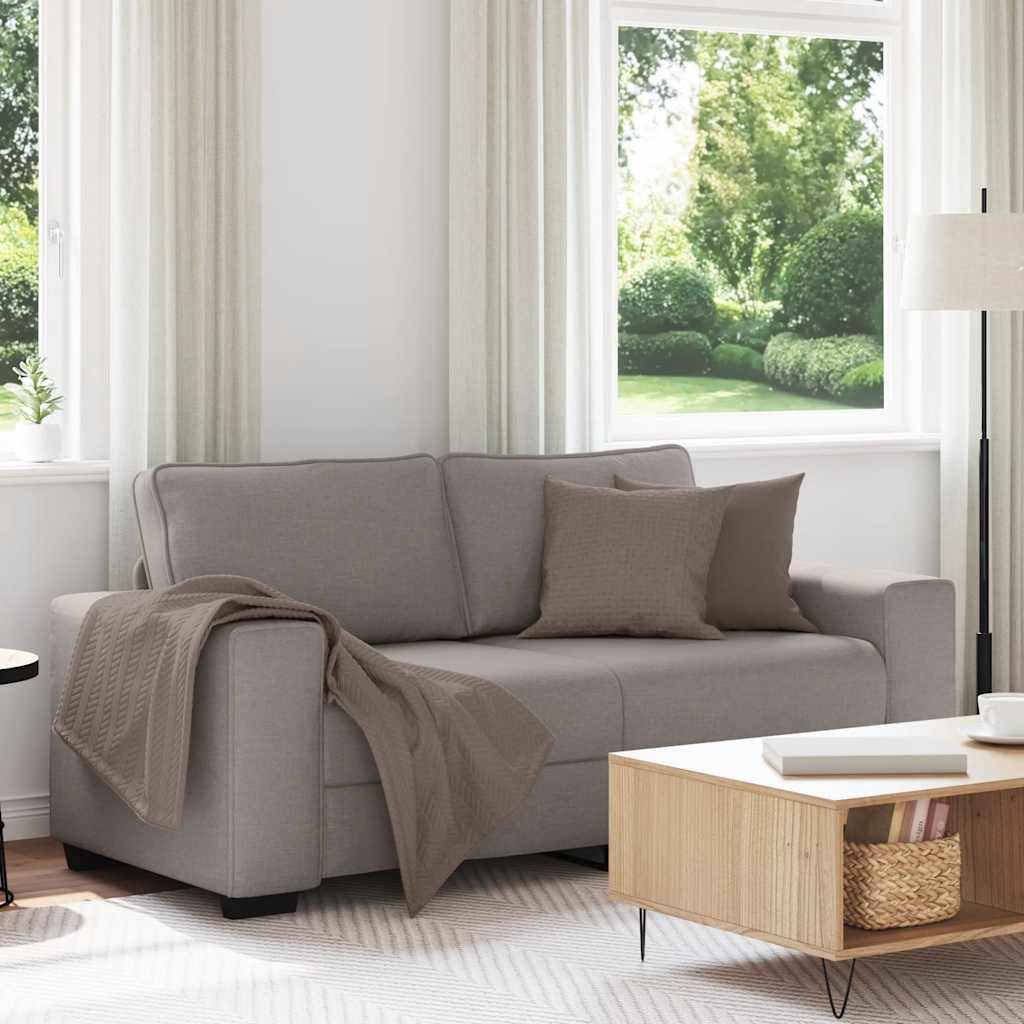 2-personers sofa i stof - 180 × 77 × 82 cm, gråbrun