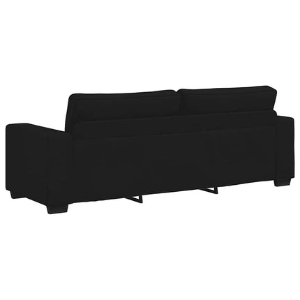 3-personers sofa 220x77x82 cm stof sort