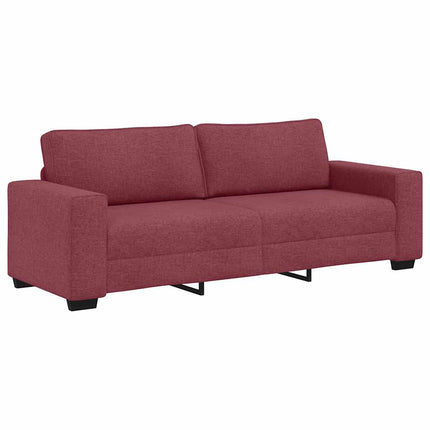 3-personers sofa 220x77x82 cm stof vinrød