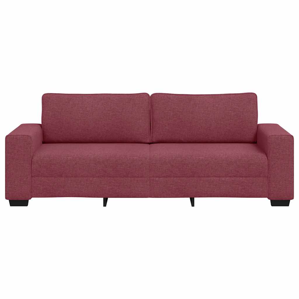3-personers sofa 180 cm stof vinrød