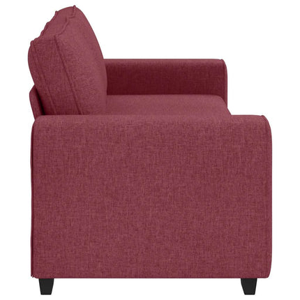 3-personers sofa 220x77x82 cm stof vinrød