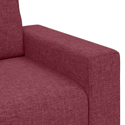 3-personers sofa 220x77x82 cm stof vinrød