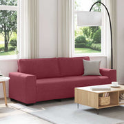 3-personers sofa 180 cm stof vinrød