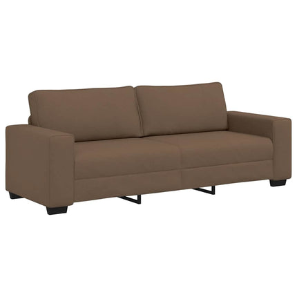 3-personers sofa 220x77x82 cm stof brun