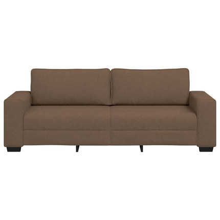 3-personers sofa 220x77x82 cm stof brun