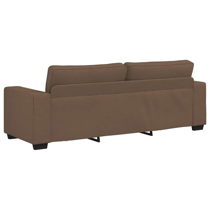 3-personers sofa 220x77x82 cm stof brun